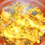 Moroccan Chicken Tagine with Onion and Raisins