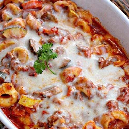 Cheesy Tortellini with Veggies