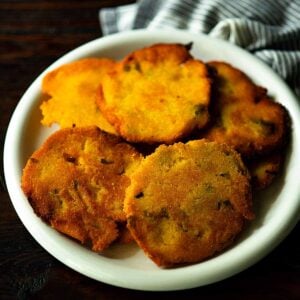 Green Chile Cheddar Hot Water Cornbread