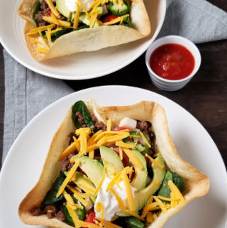 Beef Taco Salad Bowls
