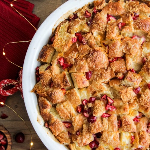 Cranberry Orange Croissant French Toast Bake