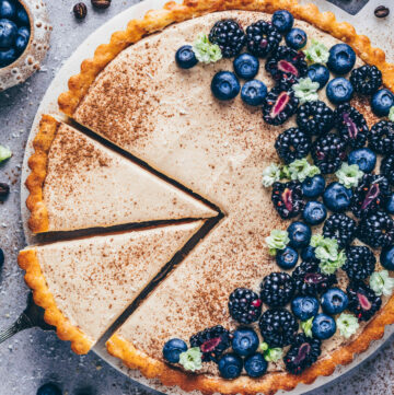 Vegan coffee mousse Milk tart