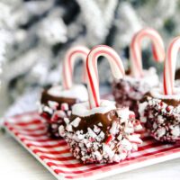 Candy Cane Marshmallow Dippers