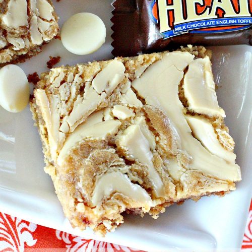 White Chocolate Toffee Peanut Butter Brownies