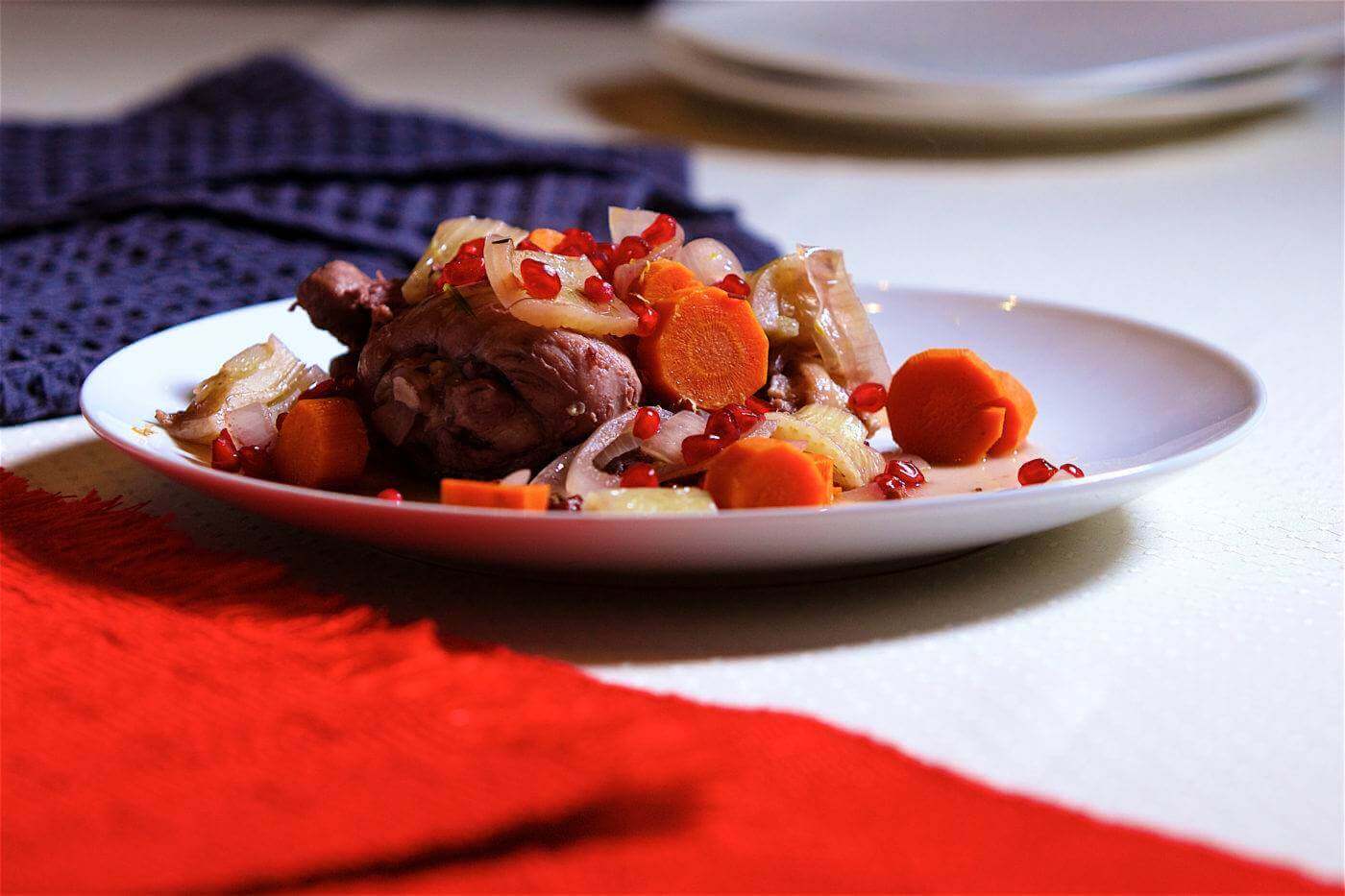 Braised Chicken with Pomegranate
