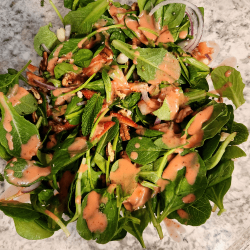 Easy Strawberry and Spinach Salad with Homemade Strawberry Vinaigrette
