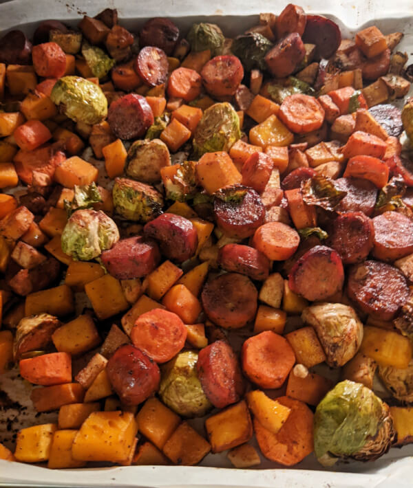 Chicken Apple Sausage Sheet Pan Dinner