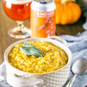 Gruyere-Pumpkin Ale Risotto