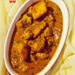 Recipe for Papa’s Fried Masala Meat curry with Methi and Potatoes
