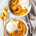 Instant Pot Peach Cobbler {So Easy!}