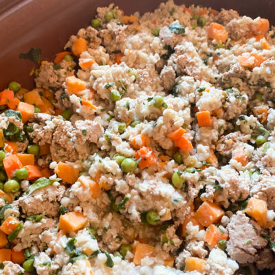 Homemade Dog Food in Slow Cooker