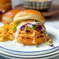 Slow Cooker Buffalo Chicken Sliders