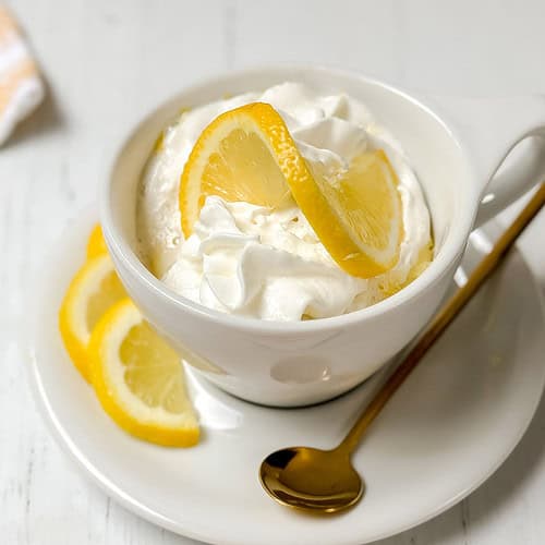2 Minute Lemon Mug Cake
