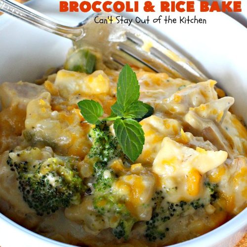 Cheesy Chicken Broccoli and Rice Bake