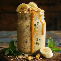 Overnight Oats with Peanut Butter and Banana