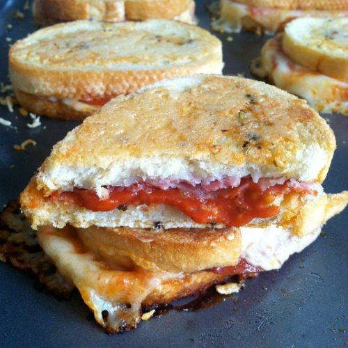 Parmesan Crusted (baked) Grilled Cheese