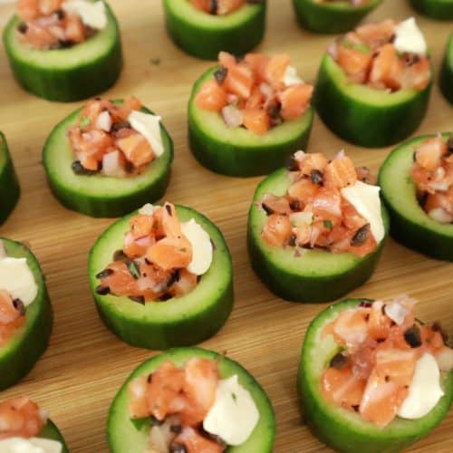 Cucumber Cups with Salmon