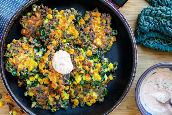 Kale & Corn Fritters (Gluten-Free)