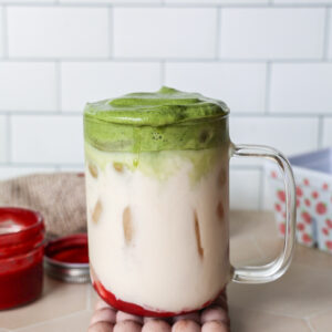 Strawberry Dalgona Matcha