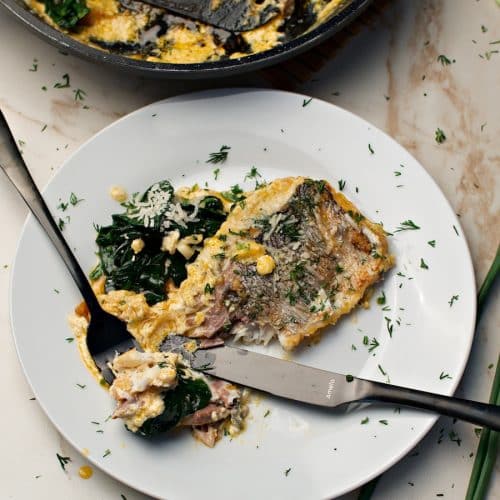 Creamy Baked Sea Bream Fillets
