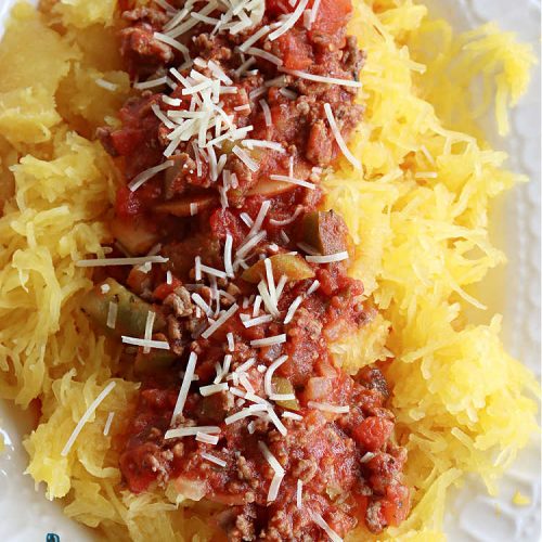 Spaghetti Squash with Italian Sausage
