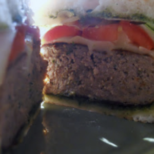 Spicy Turkey Burger with Cilantro Parsley Pesto