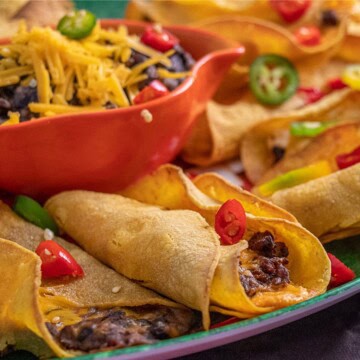 Air Fryer Steak and Cheese Taquitos