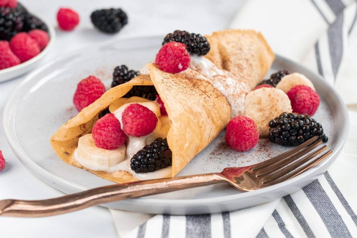 Fruit & Yogurt Cinnamon Wraps