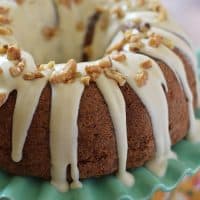 Apple Bundt Cake with Caramel Cream Cheese Frosting