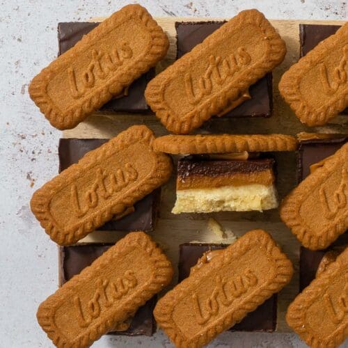 Lotus Biscoff Millionaire Shortbread (Vegan Recipe)