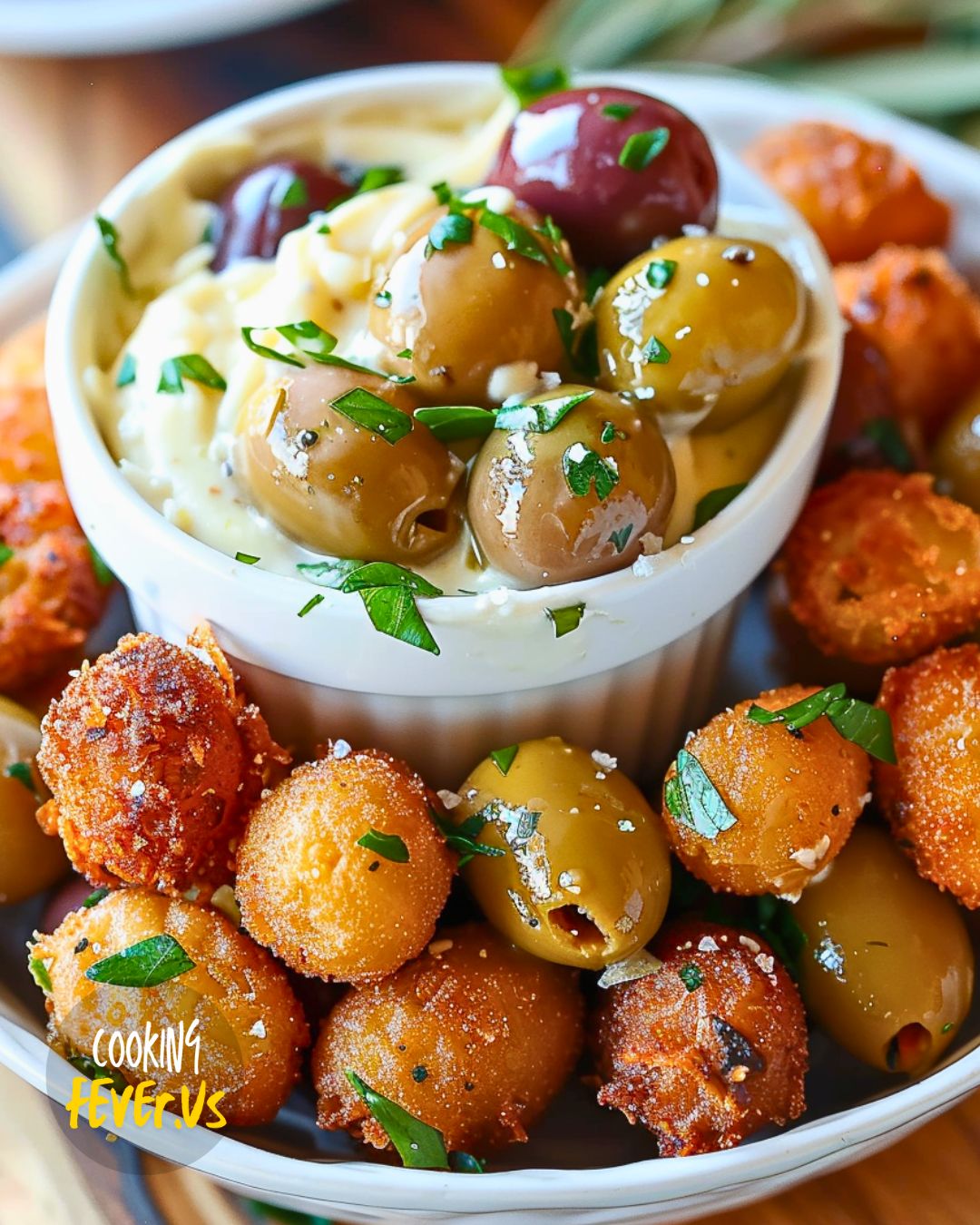 Fried Olives with Garlic Aioli