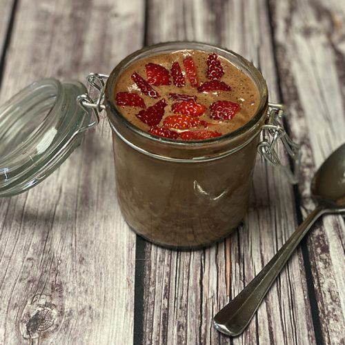 Mocha Latte High Protein Overnight Oats