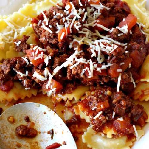 Beef Ragu with Ravioli