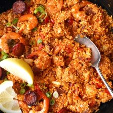 Spanish Cauliflower Rice (With Chicken & Chorizo)