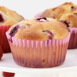 Raspberry And White Chocolate Muffins