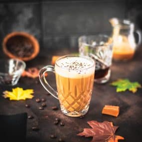 Caramel Coffee with Homemade Caramel Milk