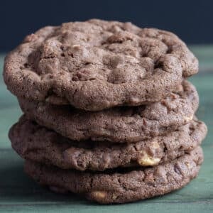 Triple Chocolate Pecan Cookies