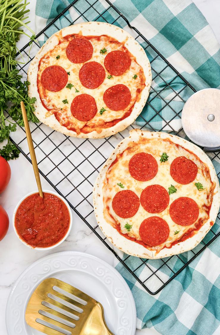 Air Fryer Low Carb Tortilla Pizza
