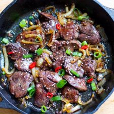 Chicken Livers & Onions (Asian-Style)