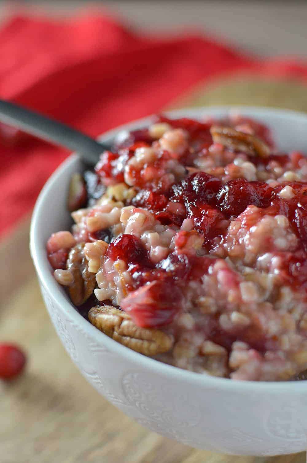 Cranberry Maple Steel Cut Oatmeal