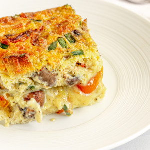 Diabetic-Friendly Cheesy Baked Egg Casserole