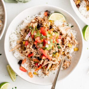 Slow Cooker Chicken Burrito Bowls