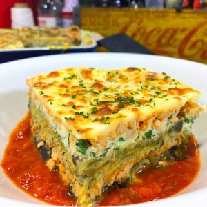 Low Carb Chicken & Eggplant Lasagna