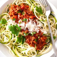 Paleo Spaghetti Bolognese With Zucchini Noodles