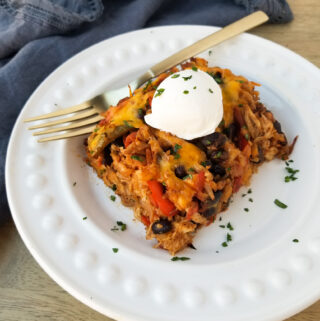 Rotisserie Chicken Fajita Casserole