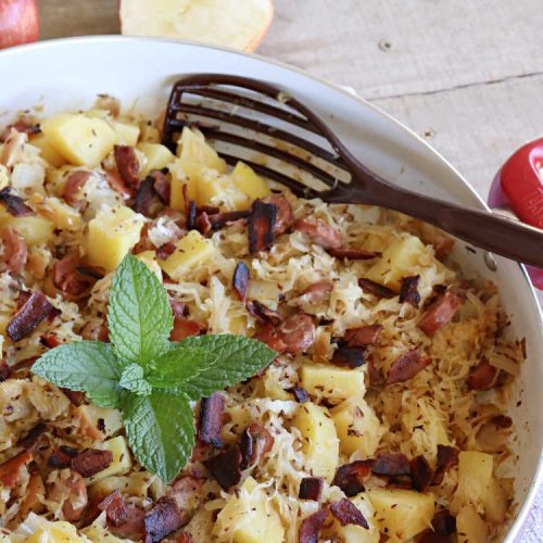 Sauerkraut and Chicken Sausage