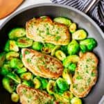 Pan-Fried Ranch Pork Chops and Brussels Sprouts