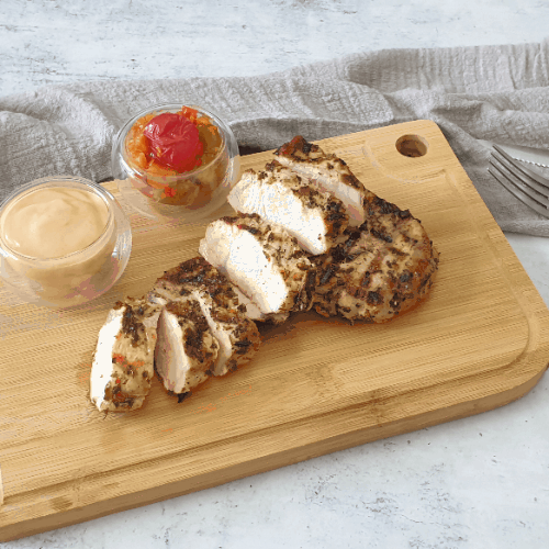 Marinated pork medallion