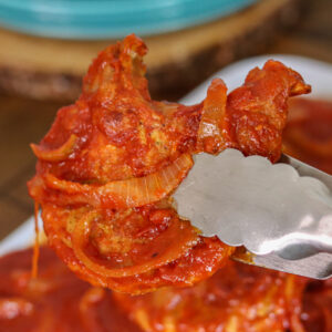Gollita’s Mexican Pork Chops with Tomato Sauce and Caramelized Onions