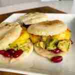 Vegan plantain arepas